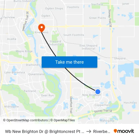 Wb New Brighton Dr @ Brightoncrest Pt SE to Riverbend map