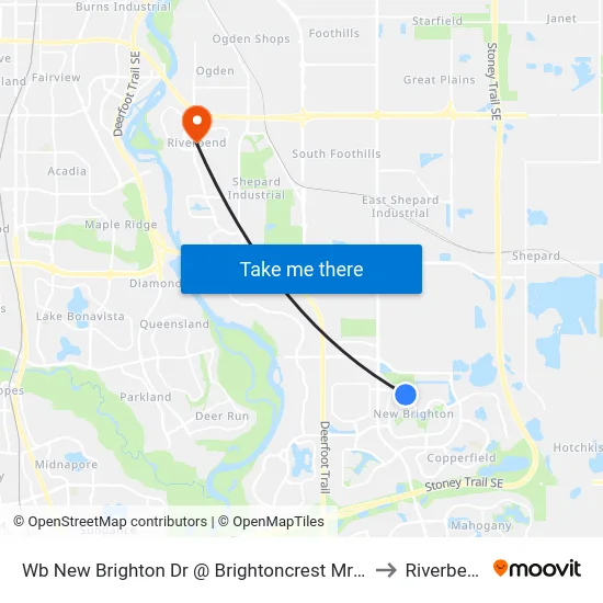Wb New Brighton Dr @ Brightoncrest Mr SE to Riverbend map