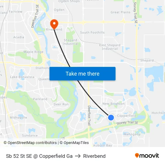Sb 52 St SE @ Copperfield Ga to Riverbend map