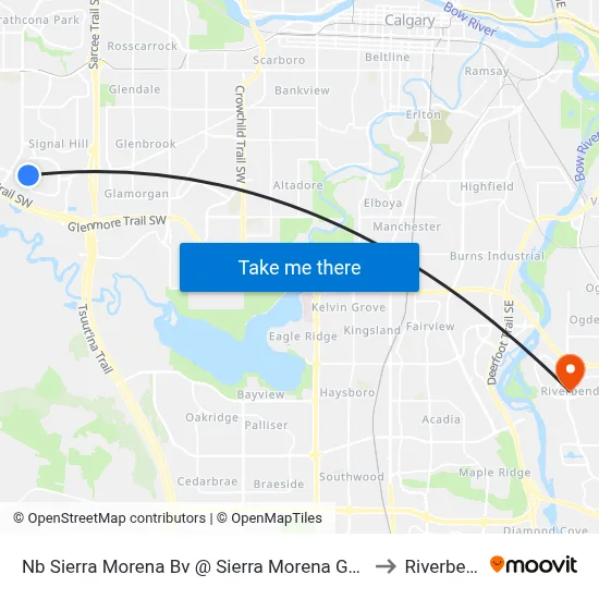 Nb Sierra Morena Bv @ Sierra Morena Gv SW to Riverbend map