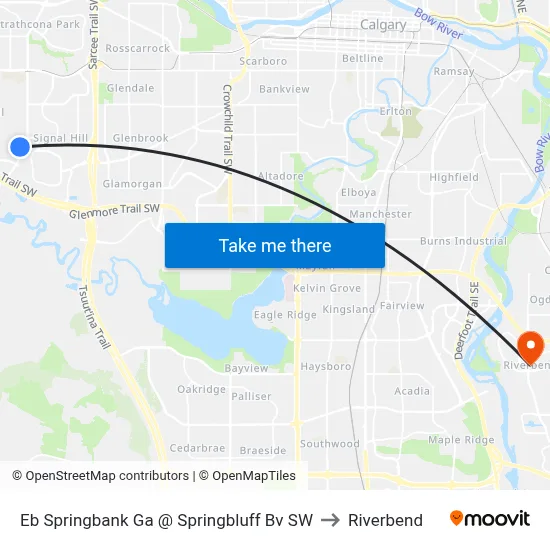 Eb Springbank Ga @ Springbluff Bv SW to Riverbend map