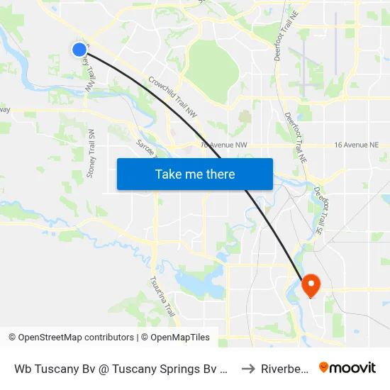 Wb Tuscany Bv @ Tuscany Springs Bv NW to Riverbend map