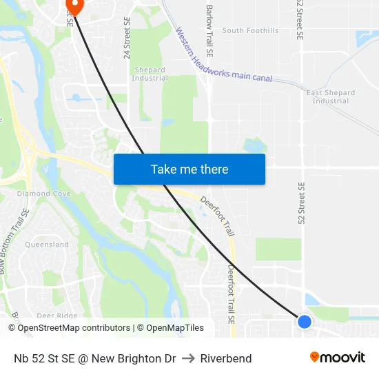 Nb 52 St SE @ New Brighton Dr to Riverbend map