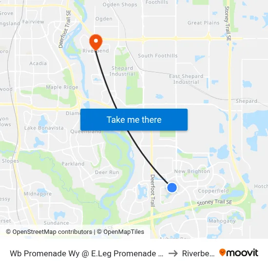 Wb Promenade Wy @ E.Leg Promenade Pa SE to Riverbend map
