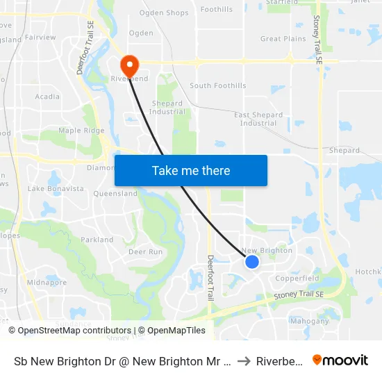 Sb  New Brighton Dr @ New Brighton Mr SE to Riverbend map