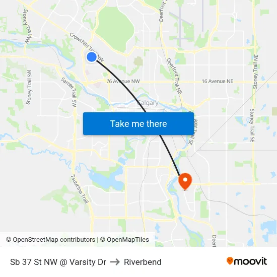 Sb 37 St NW @ Varsity Dr to Riverbend map