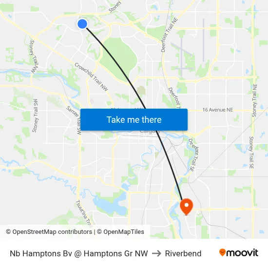 Nb Hamptons Bv @ Hamptons Gr NW to Riverbend map