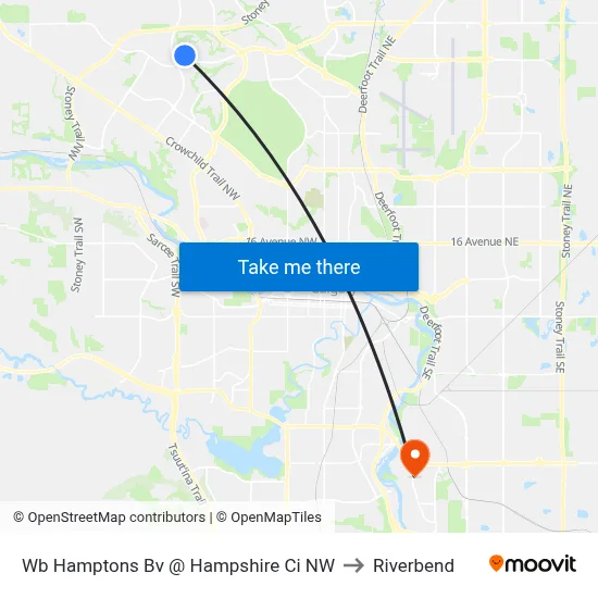 Wb Hamptons Bv @ Hampshire Ci NW to Riverbend map