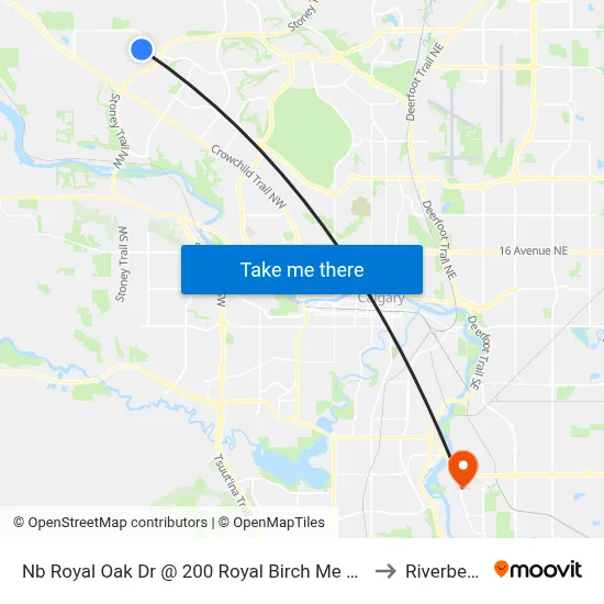 Nb Royal Oak Dr @ 200 Royal Birch Me NW to Riverbend map