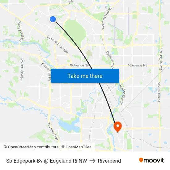 Sb Edgepark Bv @ Edgeland Ri NW to Riverbend map