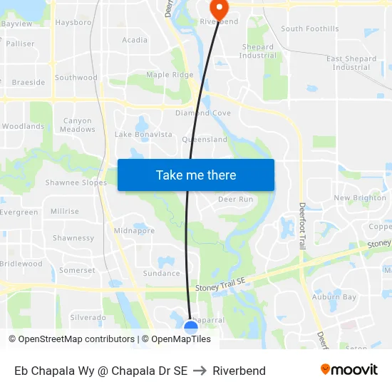 Eb Chapala Wy @ Chapala Dr SE to Riverbend map