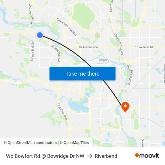 Wb Bowfort Rd @ Bowridge Dr NW to Riverbend map