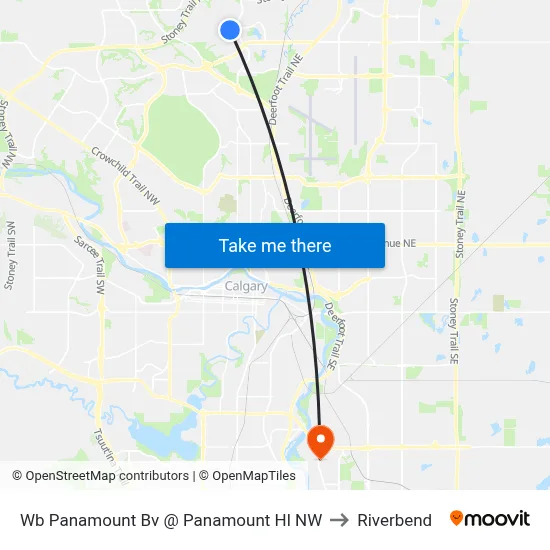 Wb Panamount Bv @ Panamount Hl NW to Riverbend map
