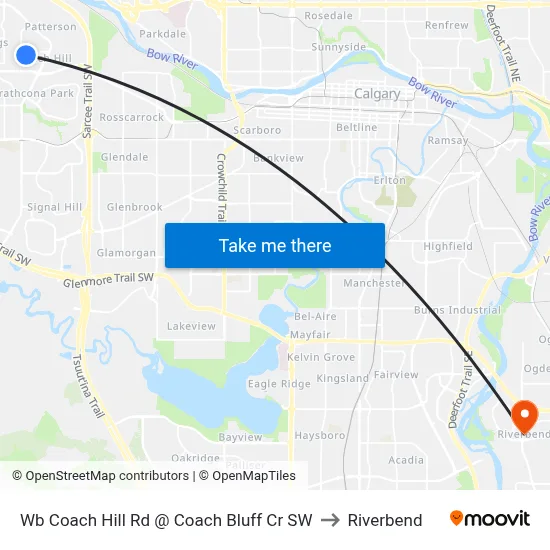 Wb Coach Hill Rd @ Coach Bluff Cr SW to Riverbend map