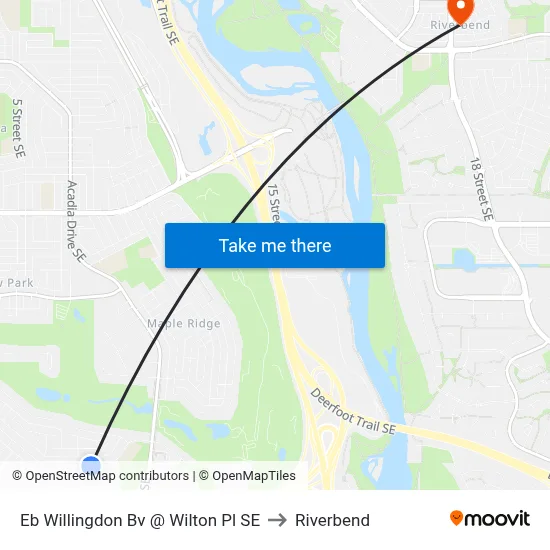 Eb Willingdon Bv @ Wilton Pl SE to Riverbend map