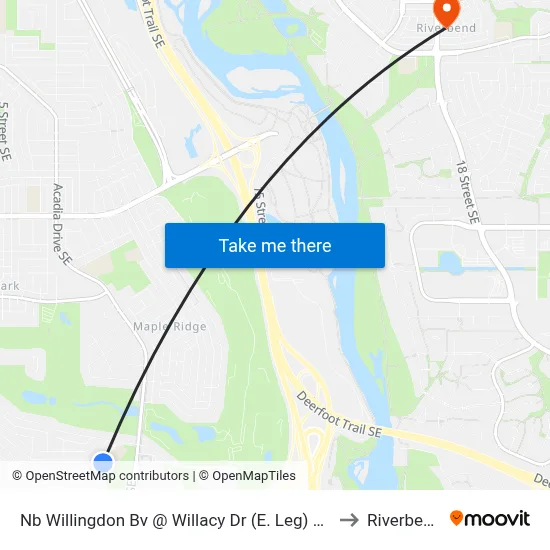 Nb Willingdon Bv @ Willacy Dr (E. Leg) SE to Riverbend map