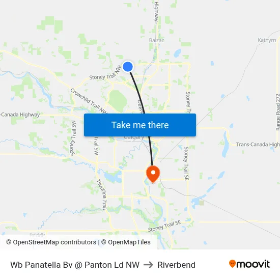 Wb Panatella Bv @ Panton Ld NW to Riverbend map