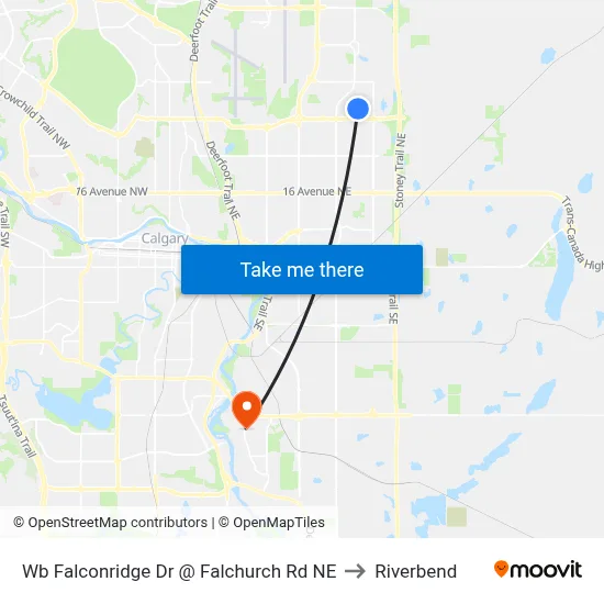 Wb Falconridge Dr @ Falchurch Rd NE to Riverbend map