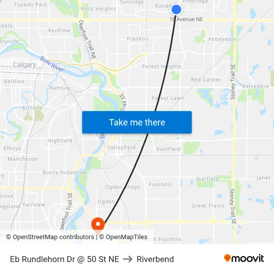 Eb Rundlehorn Dr @ 50 St NE to Riverbend map