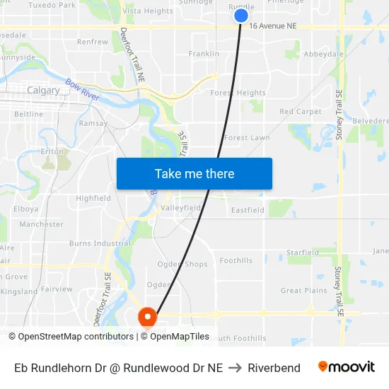 Eb Rundlehorn Dr @ Rundlewood Dr NE to Riverbend map