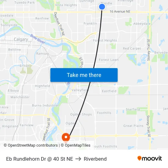 Eb Rundlehorn Dr @ 40 St NE to Riverbend map