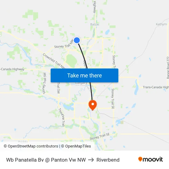 Wb Panatella Bv @ Panton Vw NW to Riverbend map