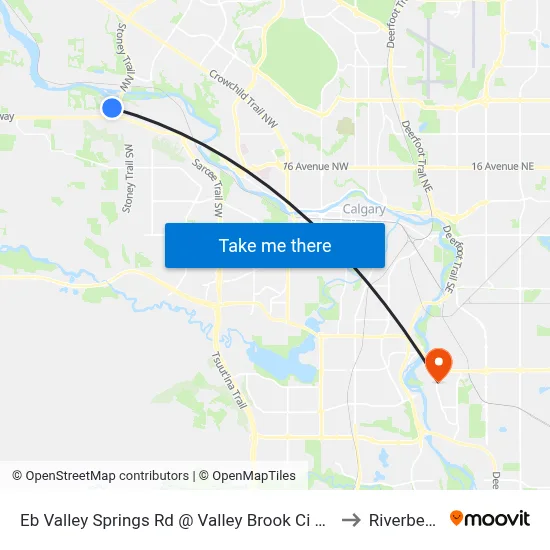 Eb Valley Springs Rd @ Valley Brook Ci NW to Riverbend map