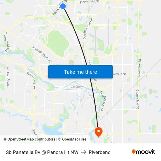 Sb Panatella Bv @ Panora Ht NW to Riverbend map