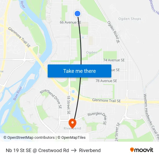 Nb 19 St SE @ Crestwood Rd to Riverbend map