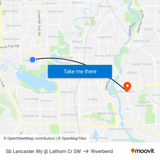 Sb Lancaster Wy @ Lathom Cr SW to Riverbend map