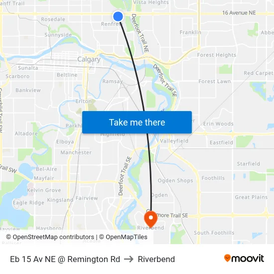 Eb 15 Av NE @ Remington Rd to Riverbend map