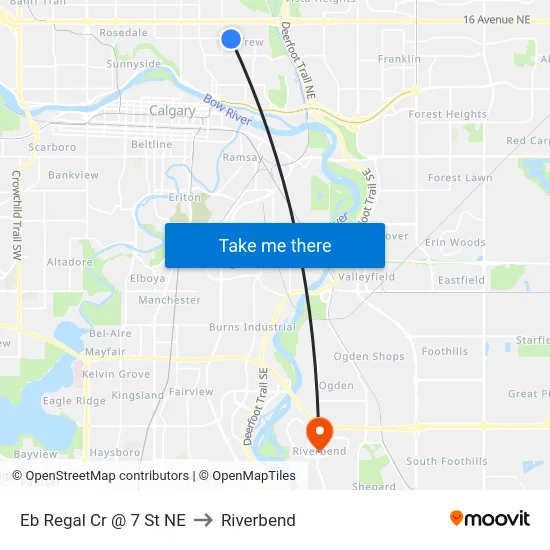Eb Regal Cr @ 7 St NE to Riverbend map