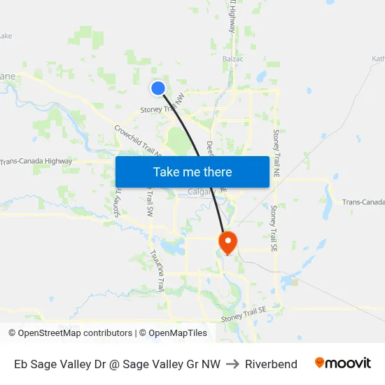 Eb Sage Valley Dr @ Sage Valley Gr NW to Riverbend map