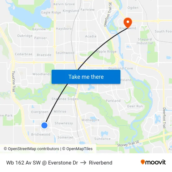 Wb 162 Av SW @ Everstone Dr to Riverbend map
