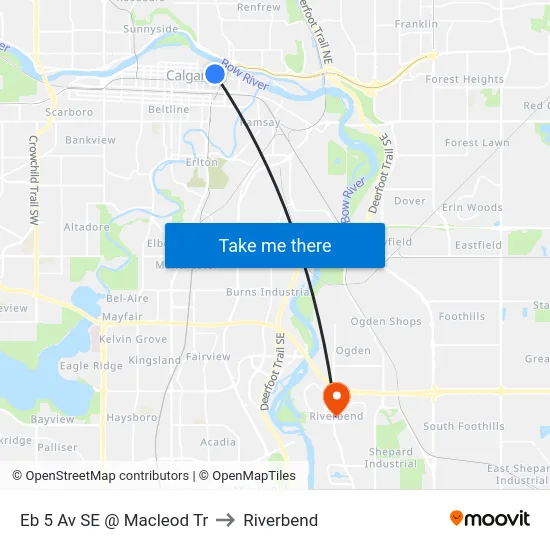 Eb 5 Av SE @ Macleod Tr to Riverbend map