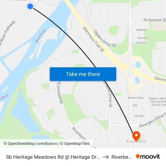 Sb Heritage Meadows Rd @ Heritage Dr SE to Riverbend map