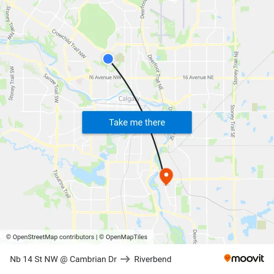 Nb 14 St NW @ Cambrian Dr to Riverbend map