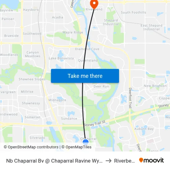 Nb Chaparral Bv @ Chaparral Ravine Wy SE to Riverbend map