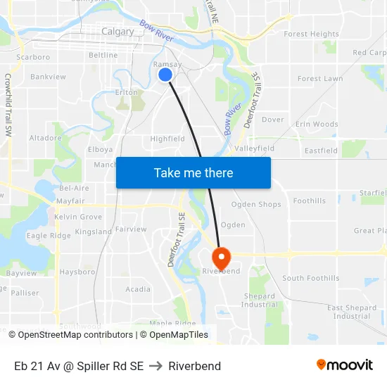 Eb 21 Av @ Spiller Rd SE to Riverbend map