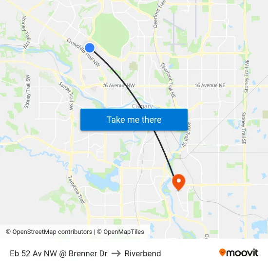 Eb 52 Av NW @ Brenner Dr to Riverbend map