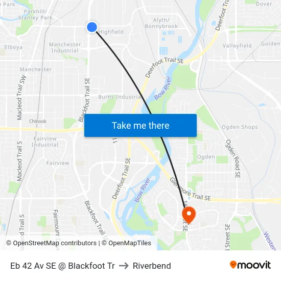 Eb 42 Av SE @ Blackfoot Tr to Riverbend map