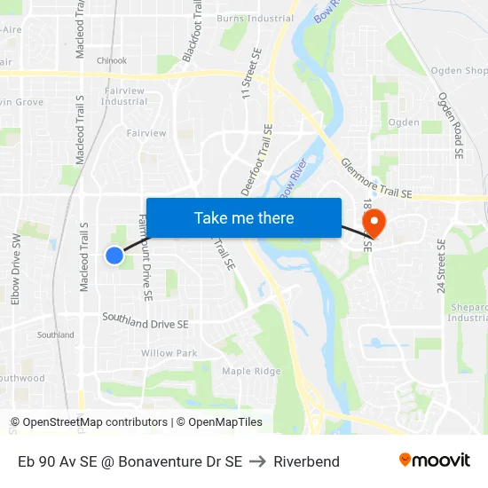Eb 90 Av SE @ Bonaventure Dr SE to Riverbend map