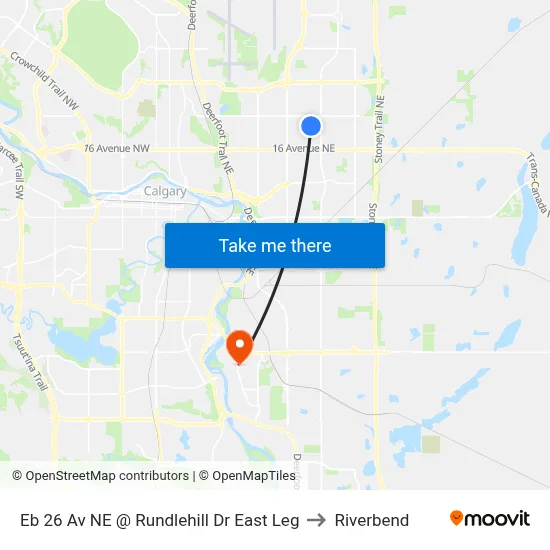 Eb 26 Av NE @ Rundlehill Dr East Leg to Riverbend map