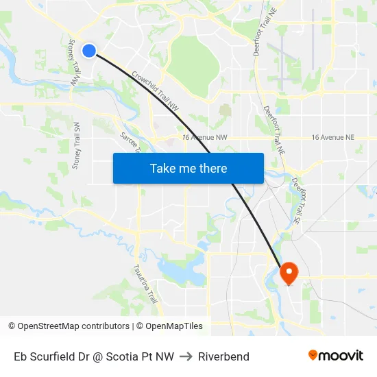 Eb Scurfield Dr @ Scotia Pt NW to Riverbend map