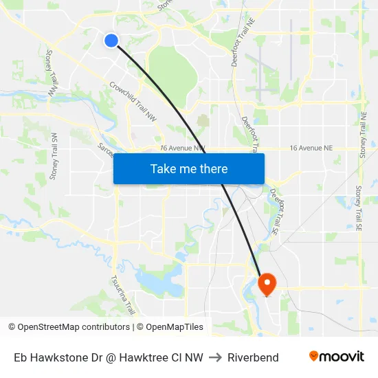 Eb Hawkstone Dr @ Hawktree Cl NW to Riverbend map