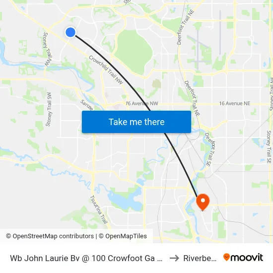 Wb John Laurie Bv @ 100 Crowfoot Ga NW to Riverbend map