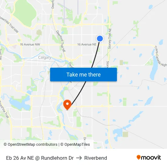 Eb 26 Av NE @ Rundlehorn Dr to Riverbend map