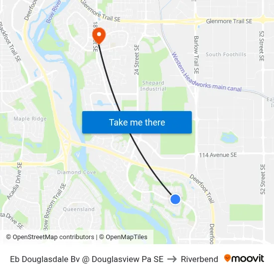 Eb Douglasdale Bv @ Douglasview Pa SE to Riverbend map