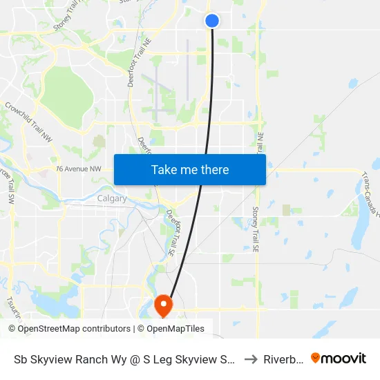 Sb Skyview Ranch Wy @ S Leg Skyview Springs Cr NE to Riverbend map