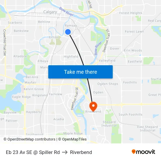 Eb 23 Av SE @ Spiller Rd to Riverbend map